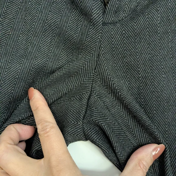 Anthropologie Gray Herringbone Boot Cut Pants Sz 4 - Picture 8 of 14